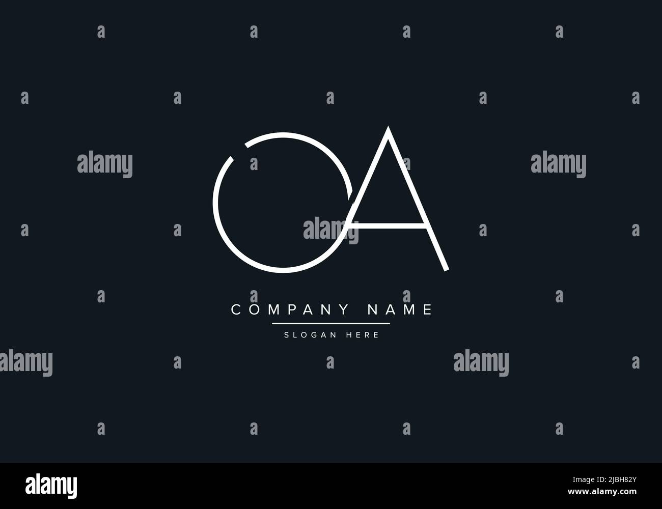 Creative Letters OA Logo Design Vector Template. Stock Vector