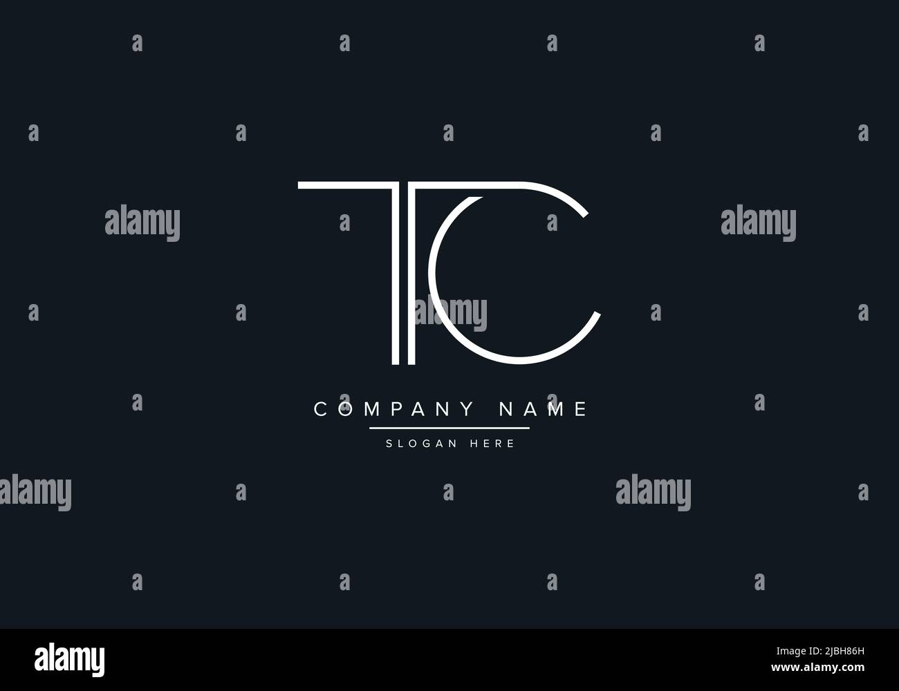 Creative Letters TC Logo Design Vector Template. Stock Vector