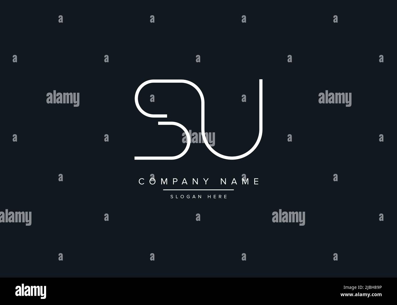 Creative Letters SU Logo Design Vector Template. Stock Vector
