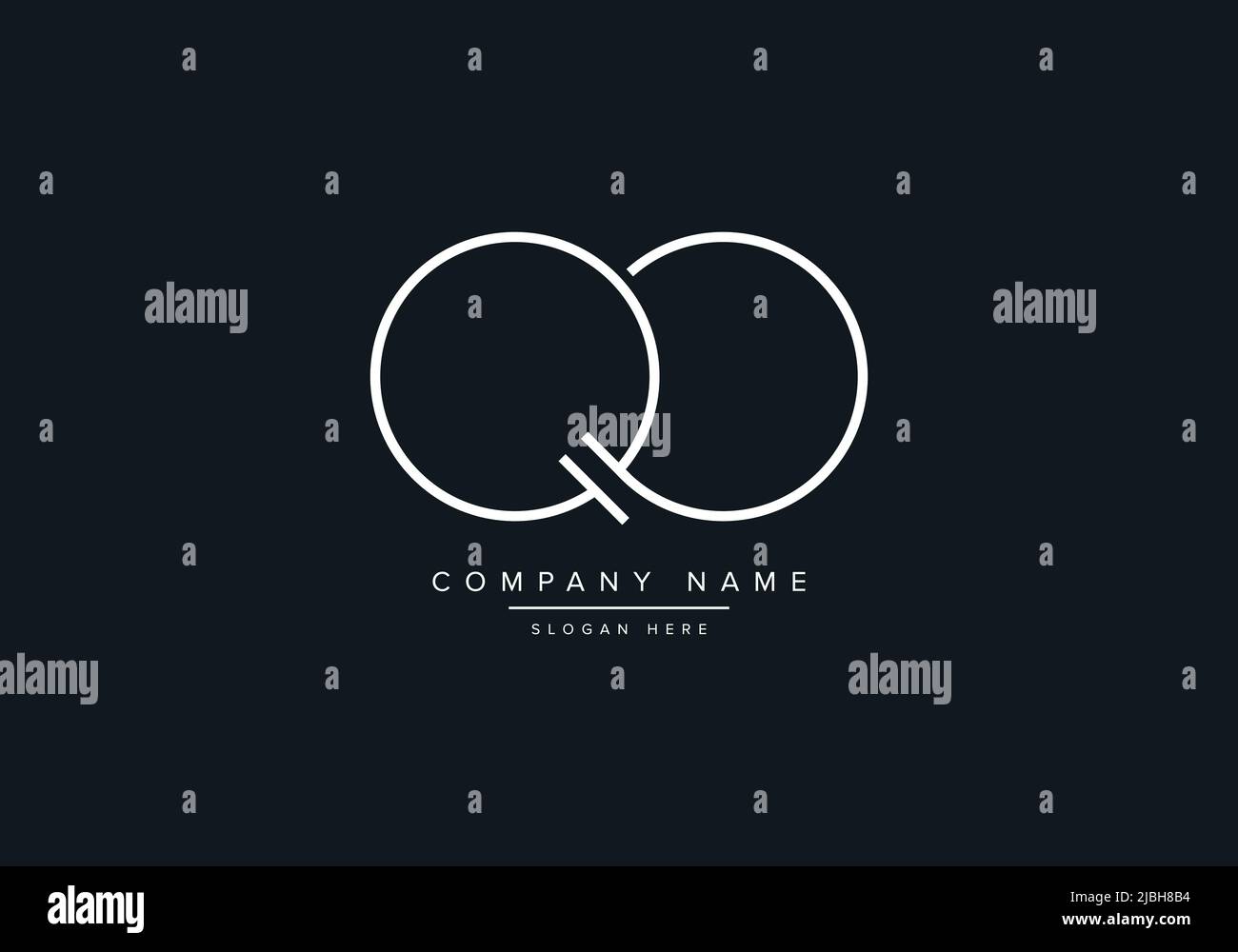 Creative Letters QO Logo Design Vector Template. Stock Vector