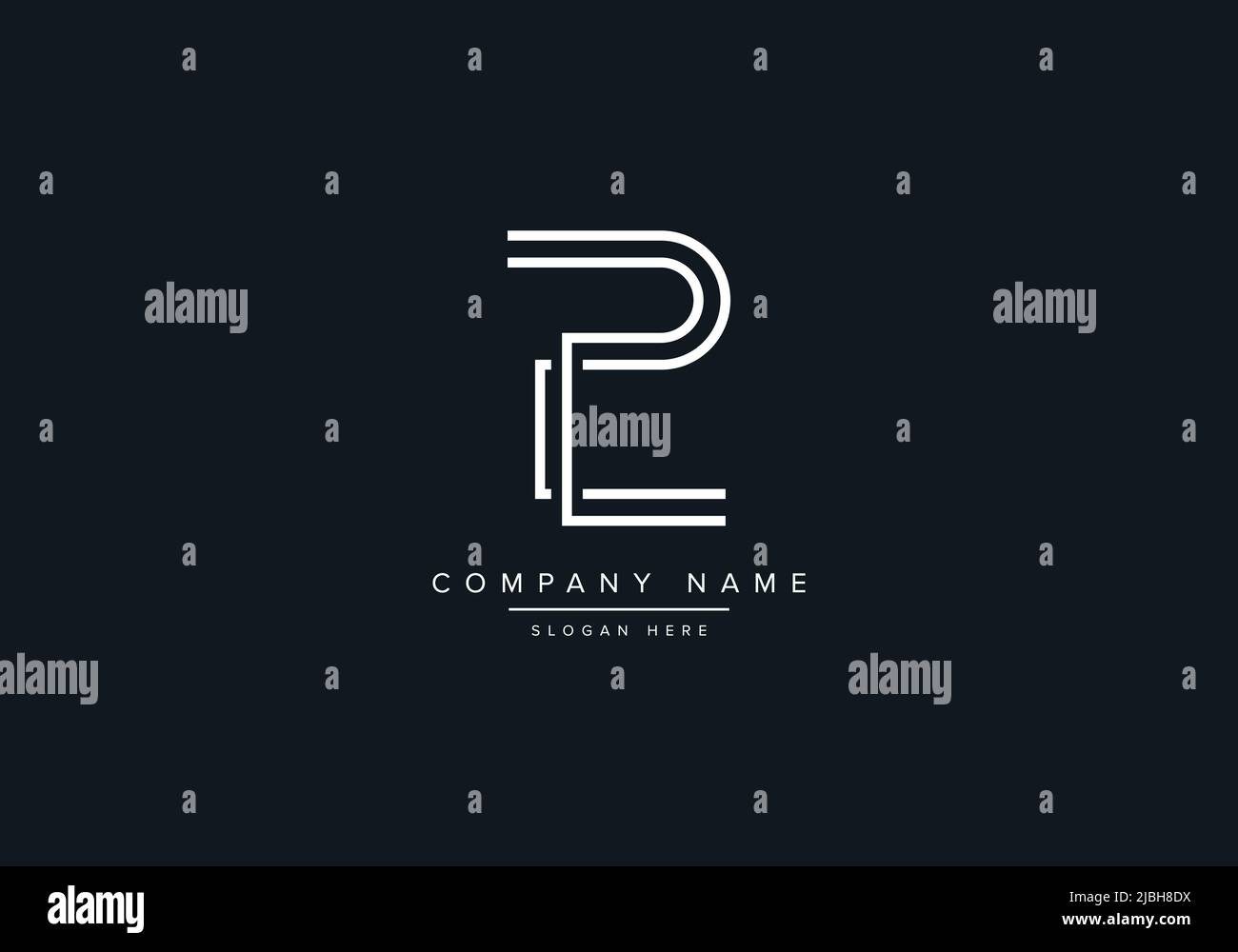 Creative Letters PL Logo Design Vector Template. Stock Vector