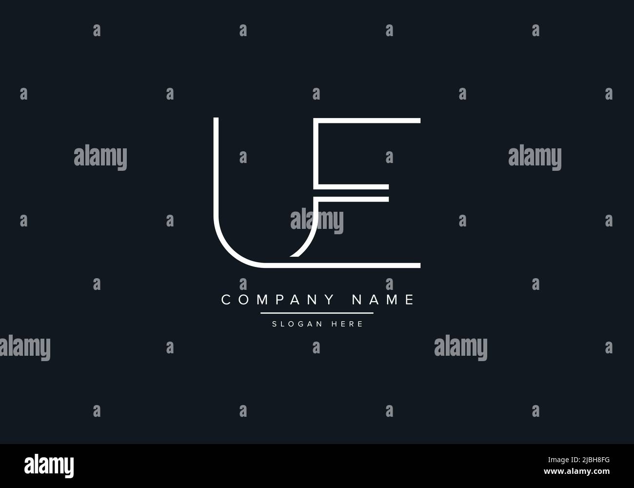 Creative Letters UE Logo Design Vector Template. Stock Vector