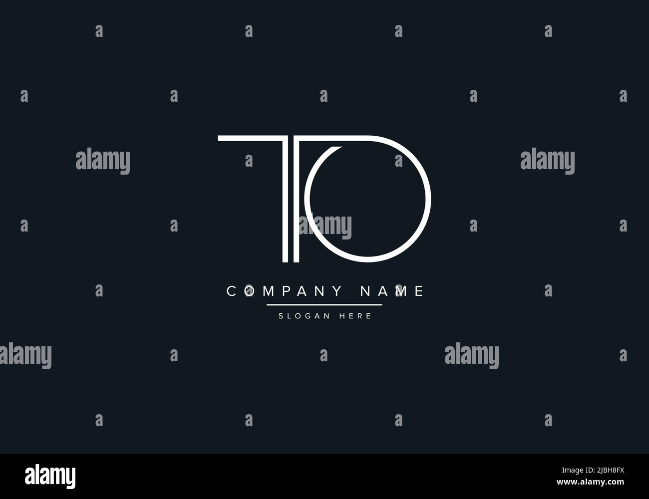 Creative Letters TO Logo Design Vector Template. Stock Vector