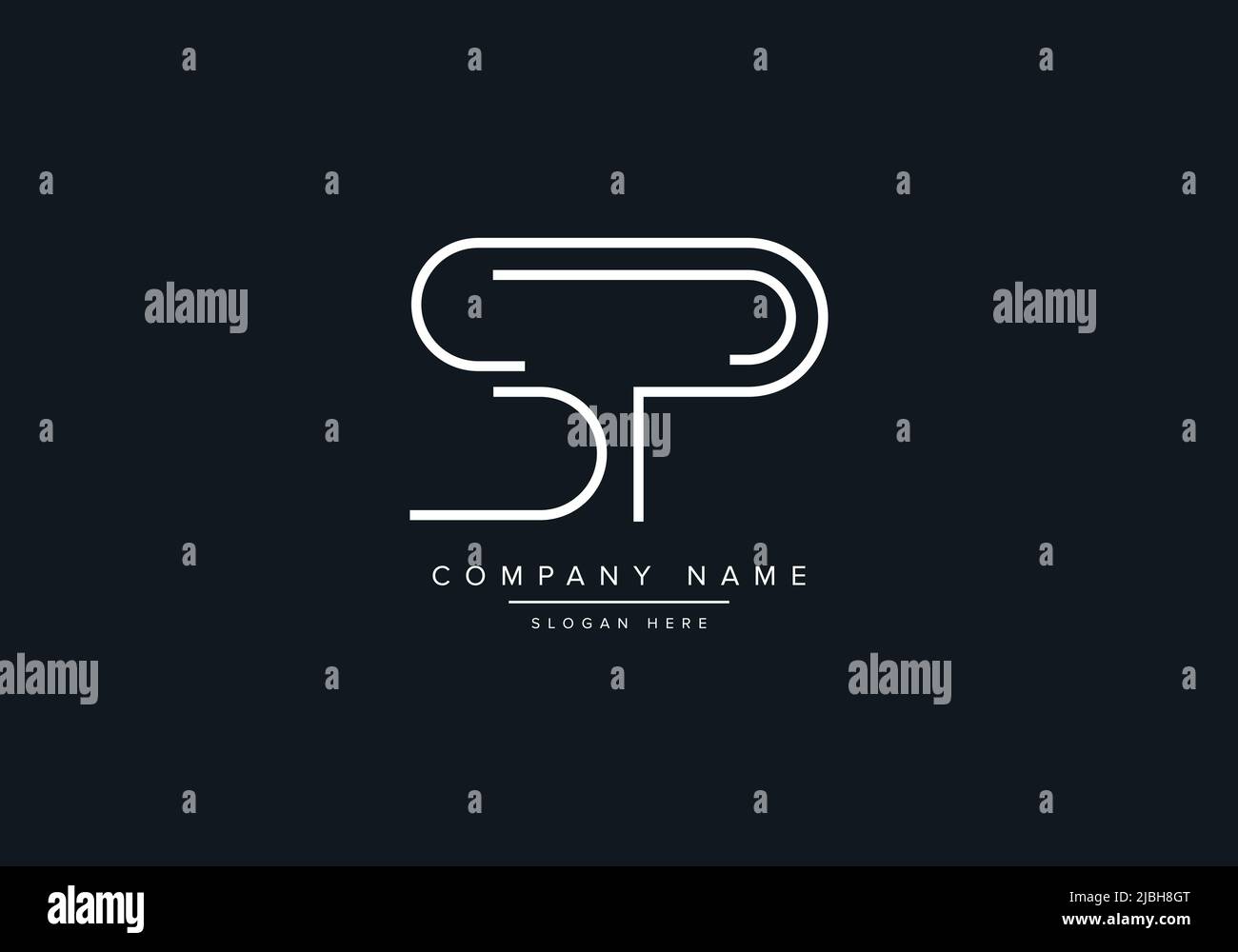 Creative Letters SP Logo Design Vector Template. Stock Vector