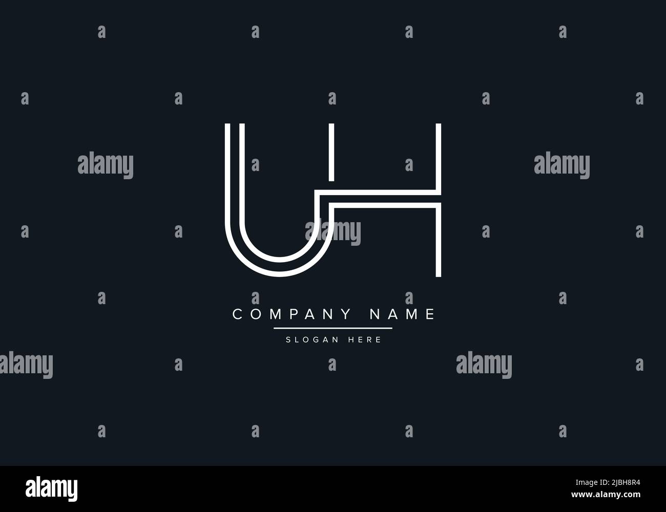 Creative Letters IH Logo Design Vector Template. Stock Vector