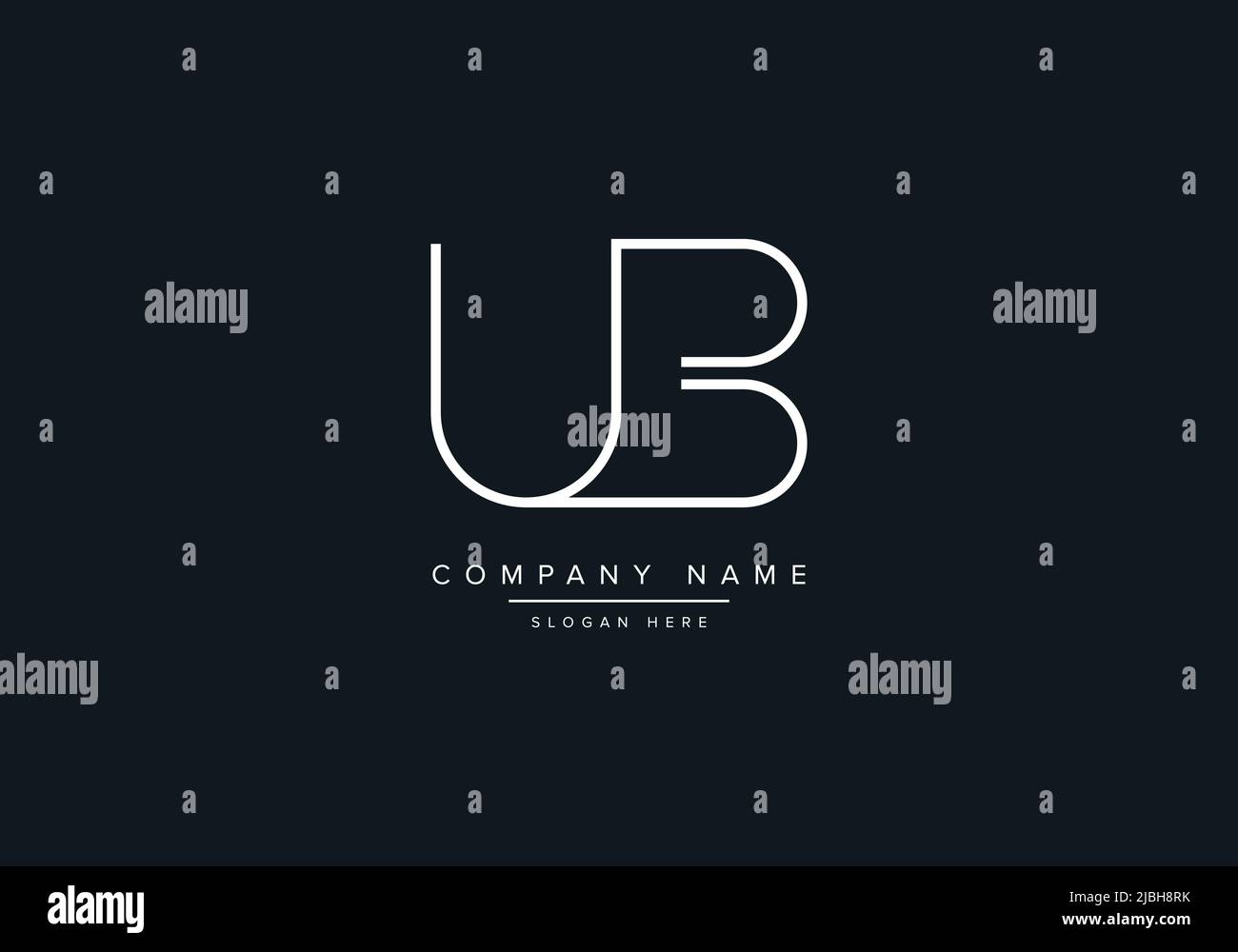 Creative Letters UB Logo Design Vector Template. Stock Vector