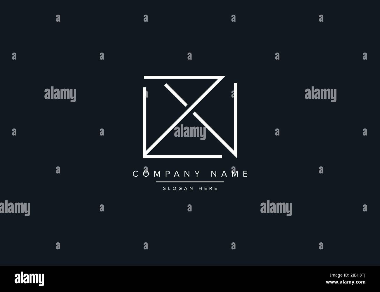 Creative Letters WZ Logo Design Vector Template. Stock Vector