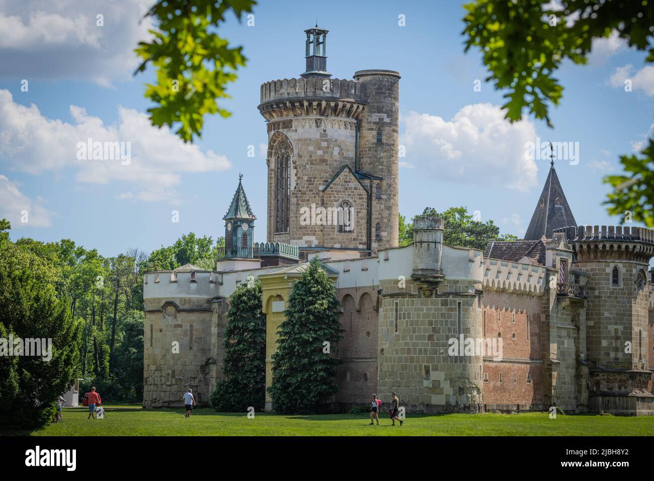 The castles of Laxenburg are located in the municipality of Laxenburg in Lower Austria in the castle park is the old castle and the Franzensburg Stock Photo