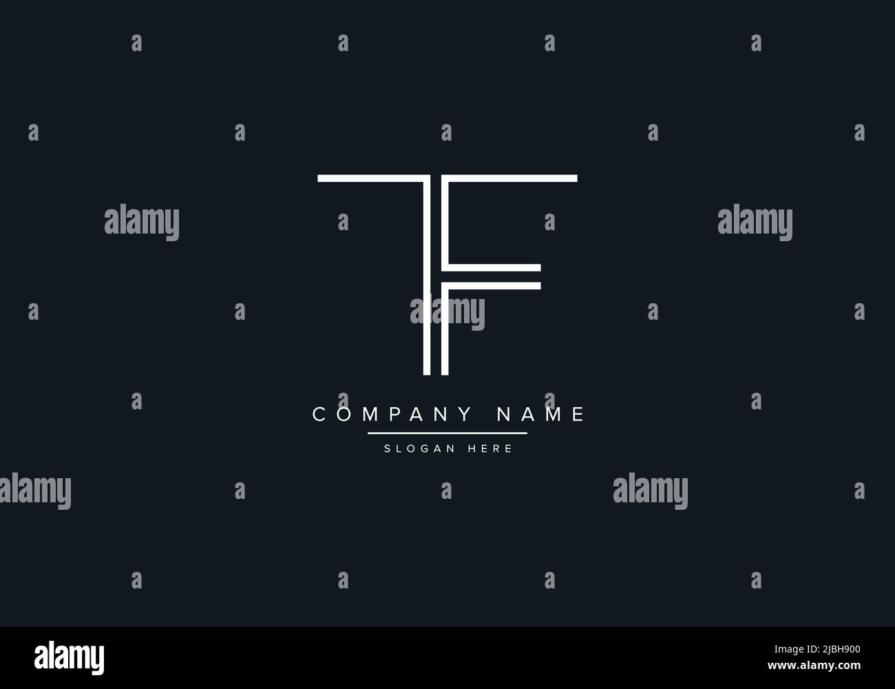 Creative Letters TF Logo Design Vector Template Stock Vector Image ...