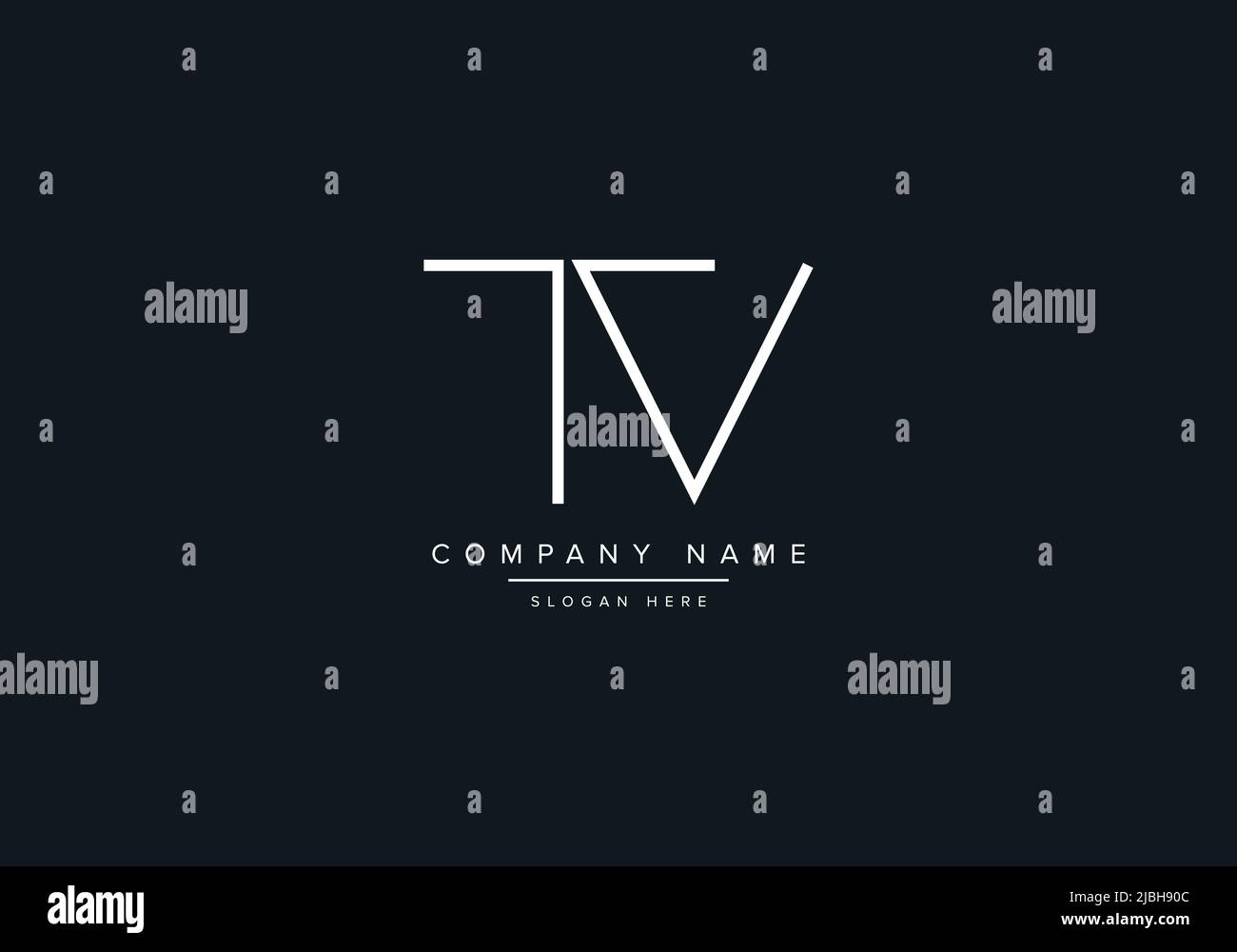 Creative Letters TV Logo Design Vector Template. Stock Vector