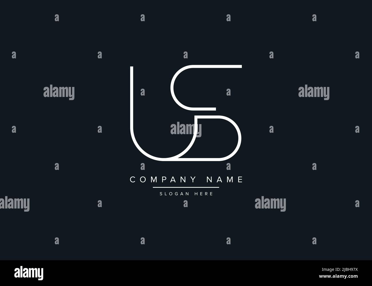 US abstract letters logo monogram Stock Vector