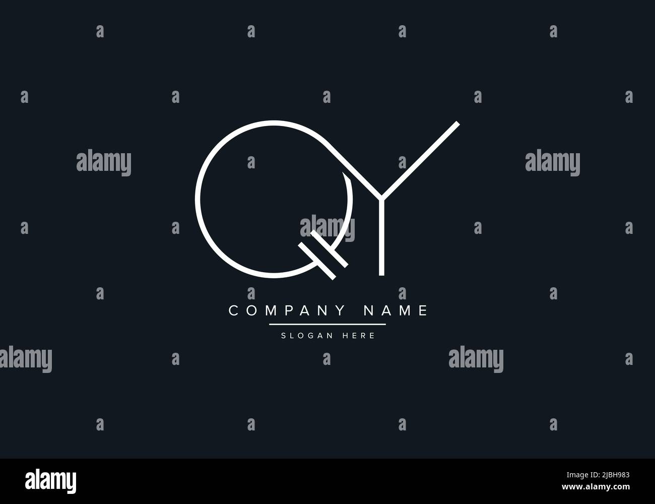 QY abstract letters logo monogram Stock Vector