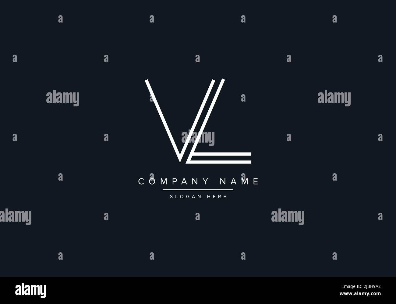 VL abstract letters logo monogram Stock Vector