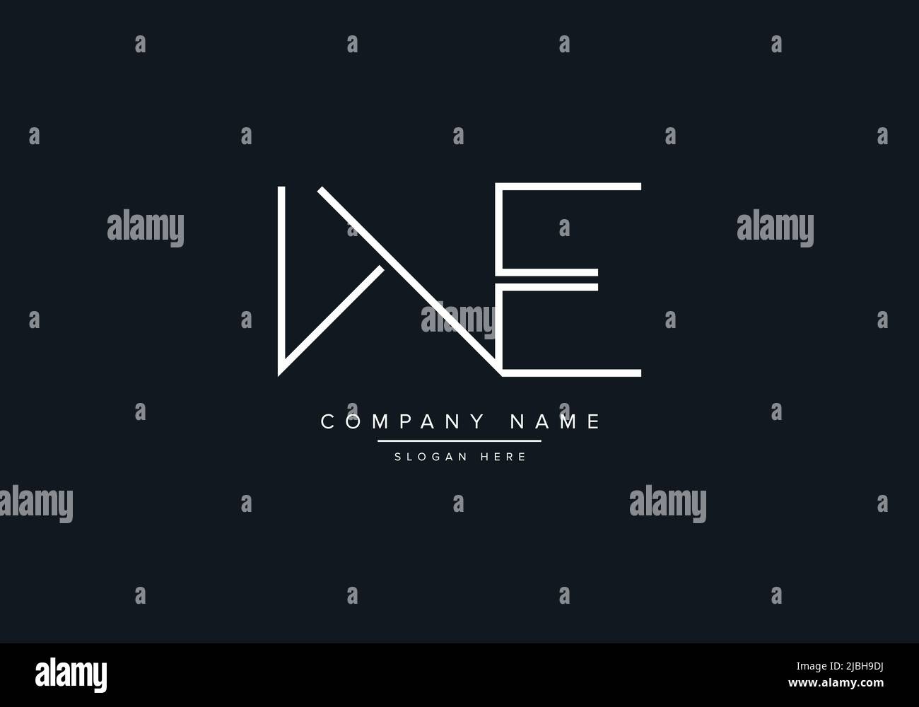 WE abstract letters logo monogram Stock Vector
