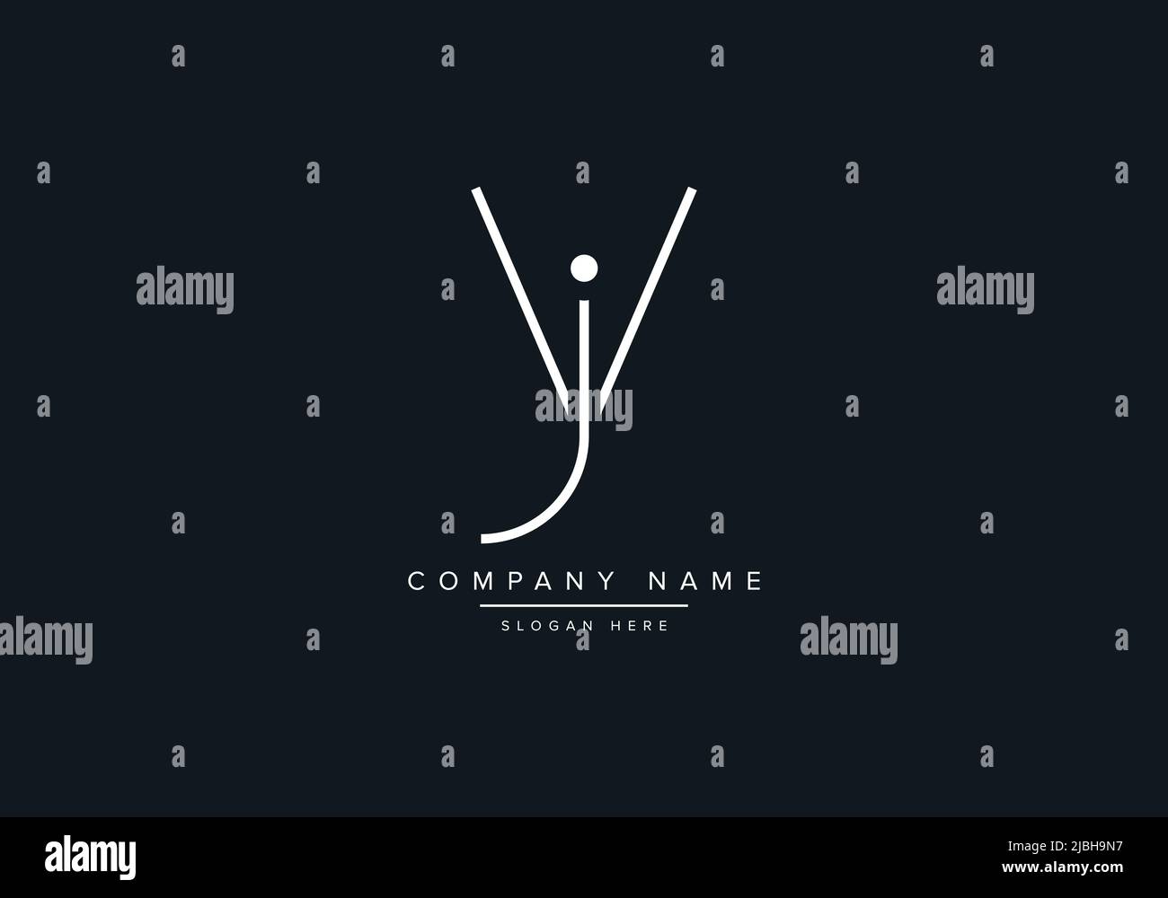VJ abstract letters logo monogram Stock Vector