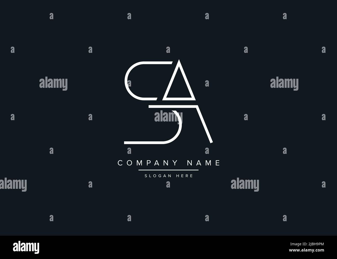 SA abstract letters logo monogram Stock Vector