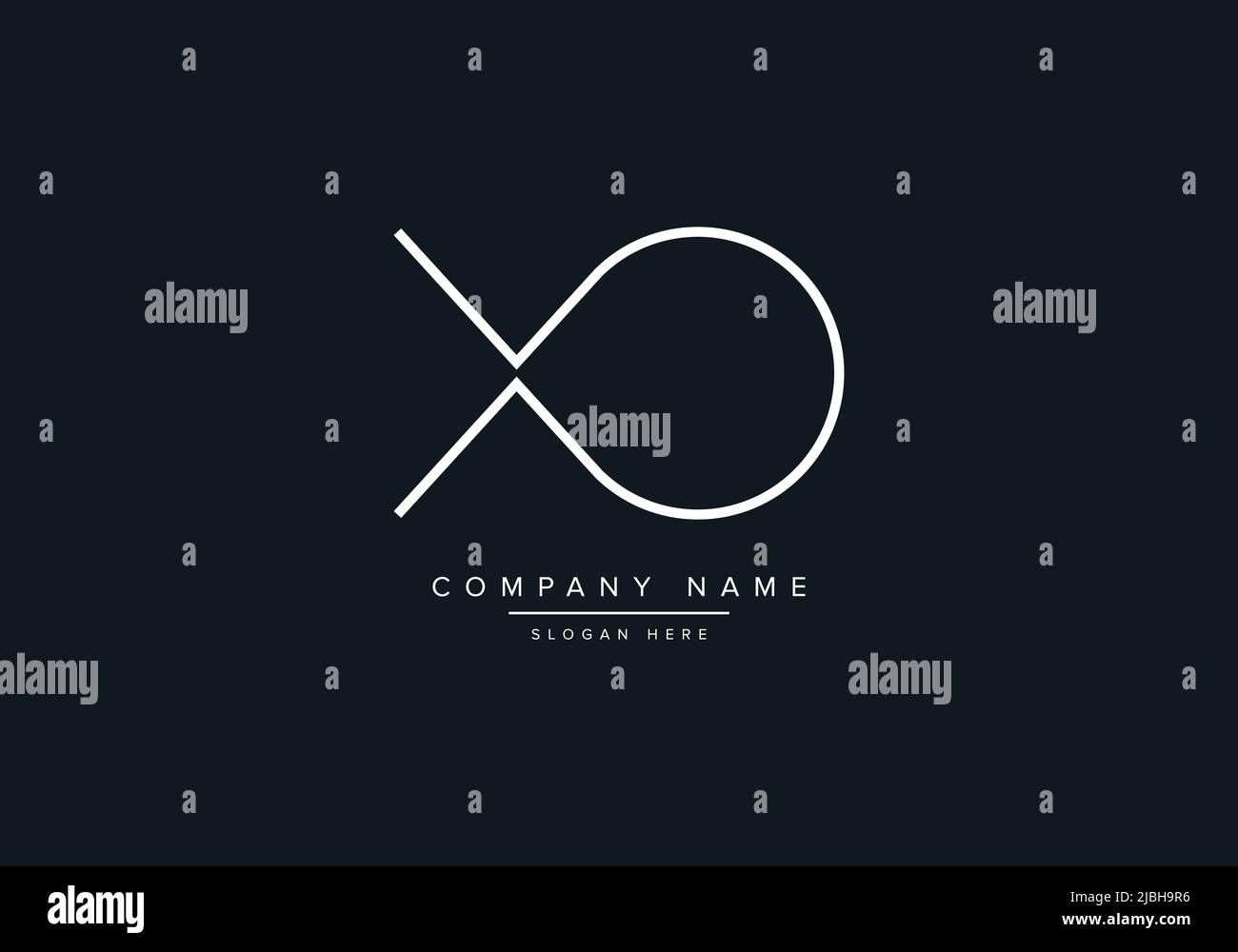 XO abstract letters logo monogram Stock Vector