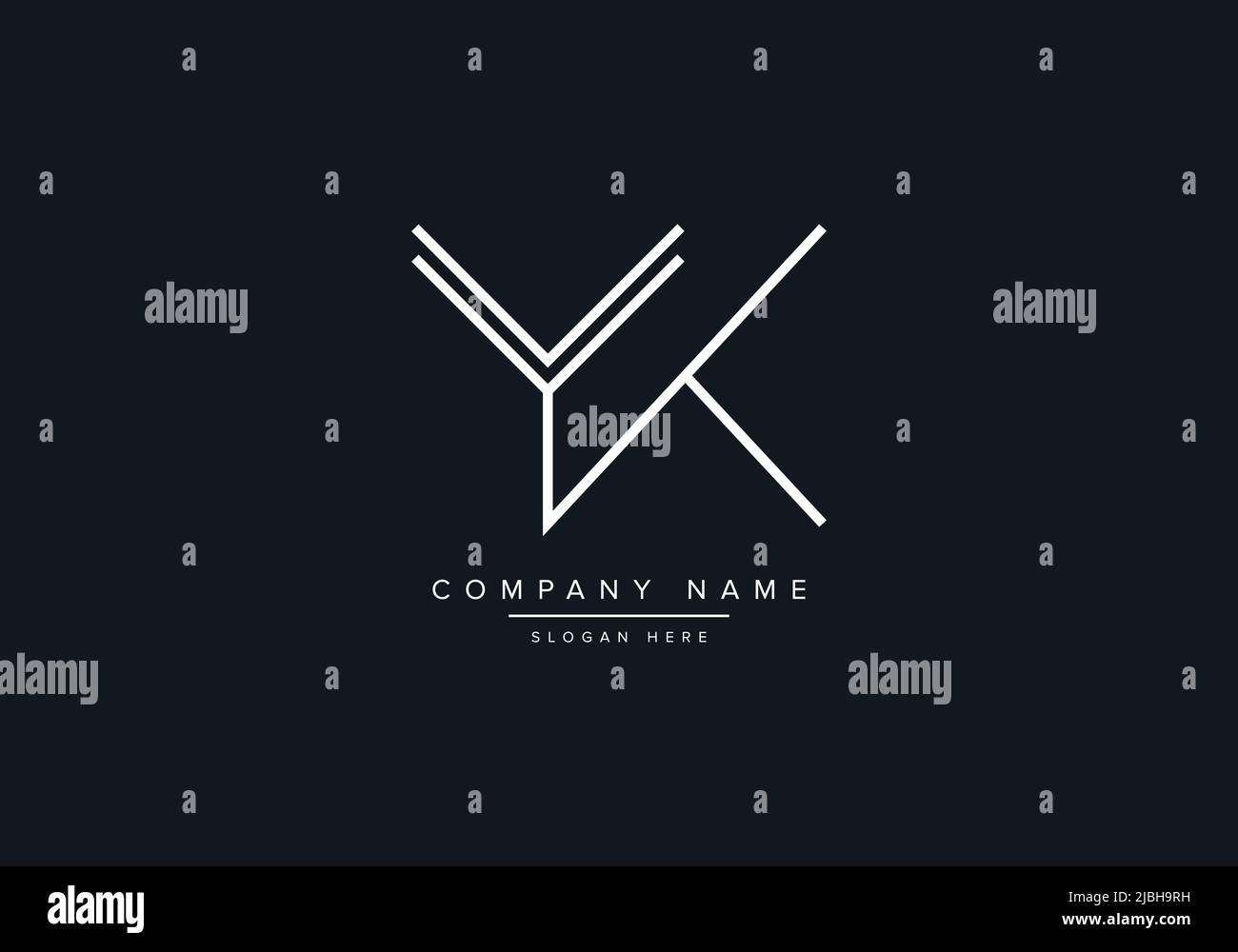YK abstract letters logo monogram Stock Vector