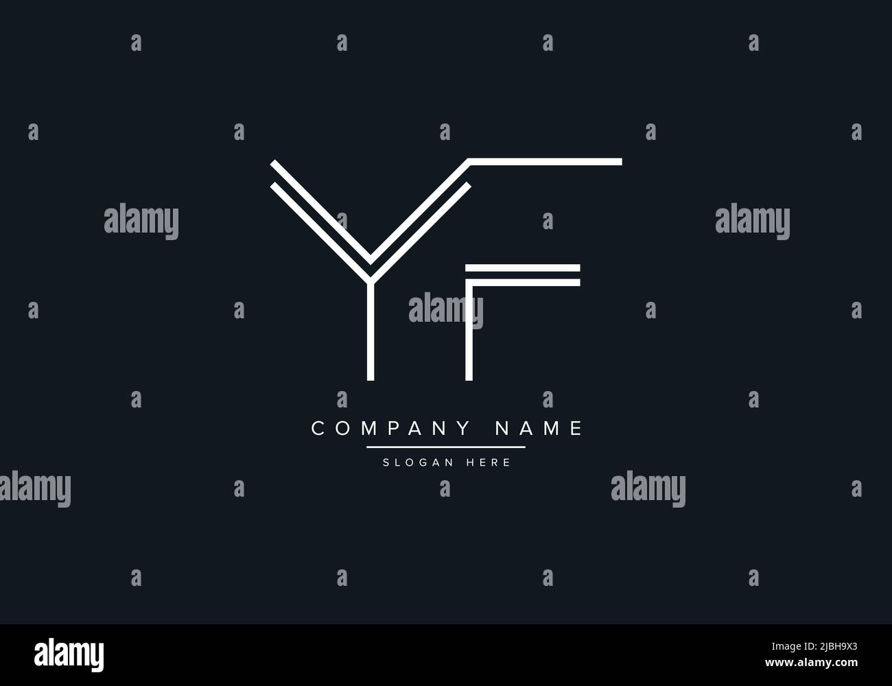 YF abstract letters logo monogram Stock Vector