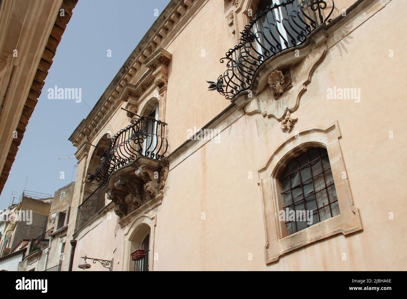 baroque palace (floridia) in ragusa in sicily (italy) Stock Photo