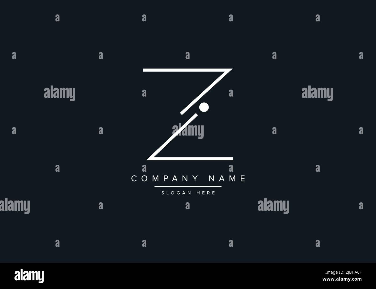 ZI abstract letters logo monogram Stock Vector