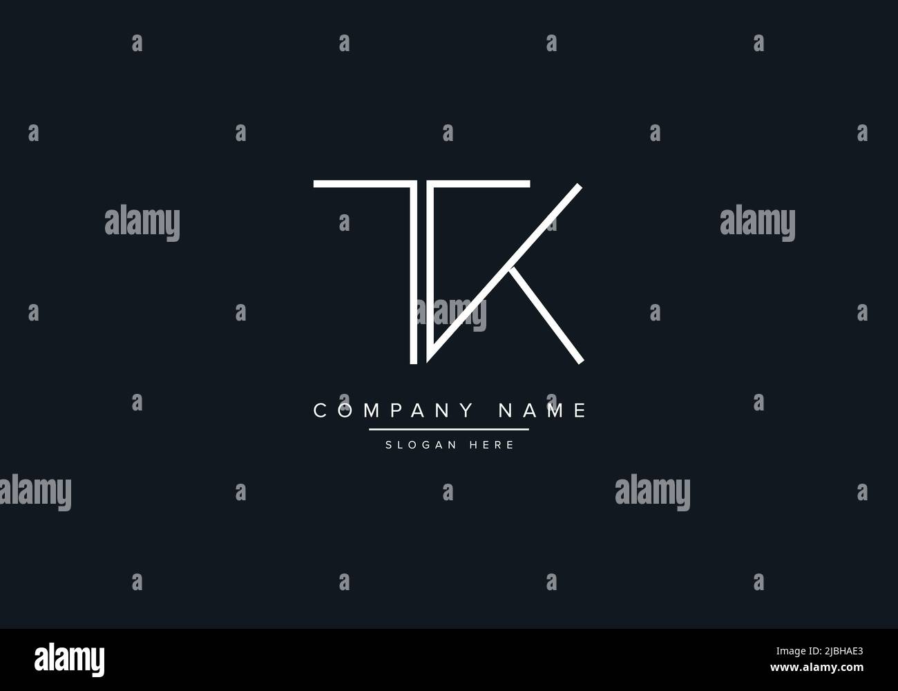 TK abstract letters logo monogram Stock Vector