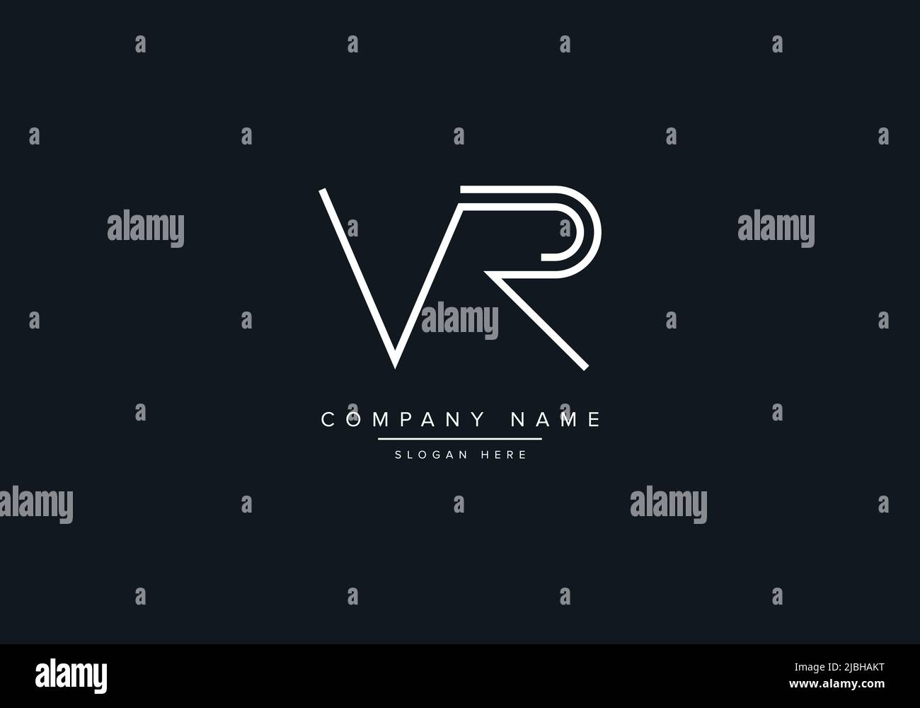 VR abstract letters logo monogram Stock Vector