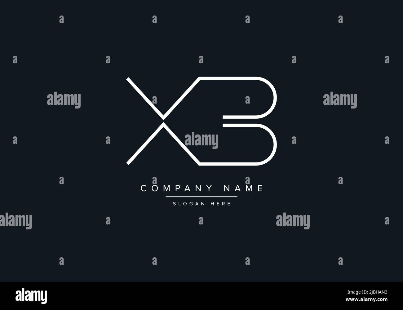 XB abstract letters logo monogram Stock Vector