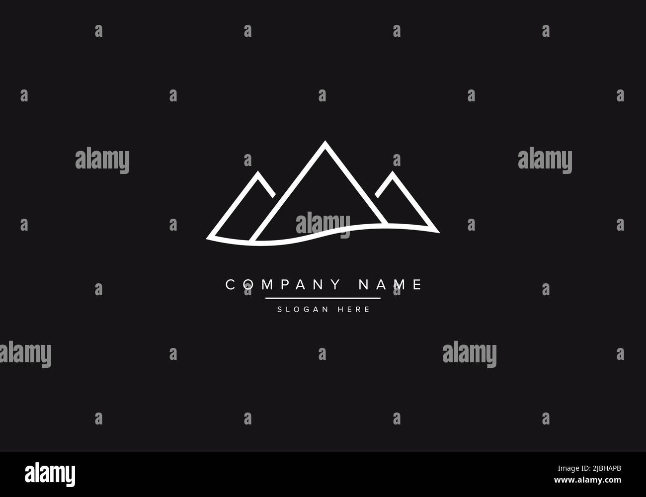 Line art logo icon of a mountain Stock Vector Image & Art - Alamy