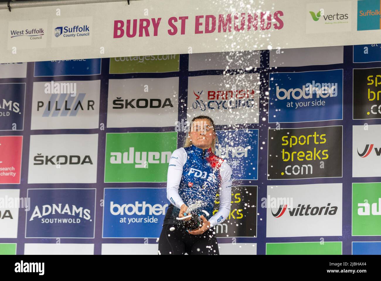 Bury St. Edmunds, Suffolk, UK. 6th Jun, 2022. The UCI Women’s Tour