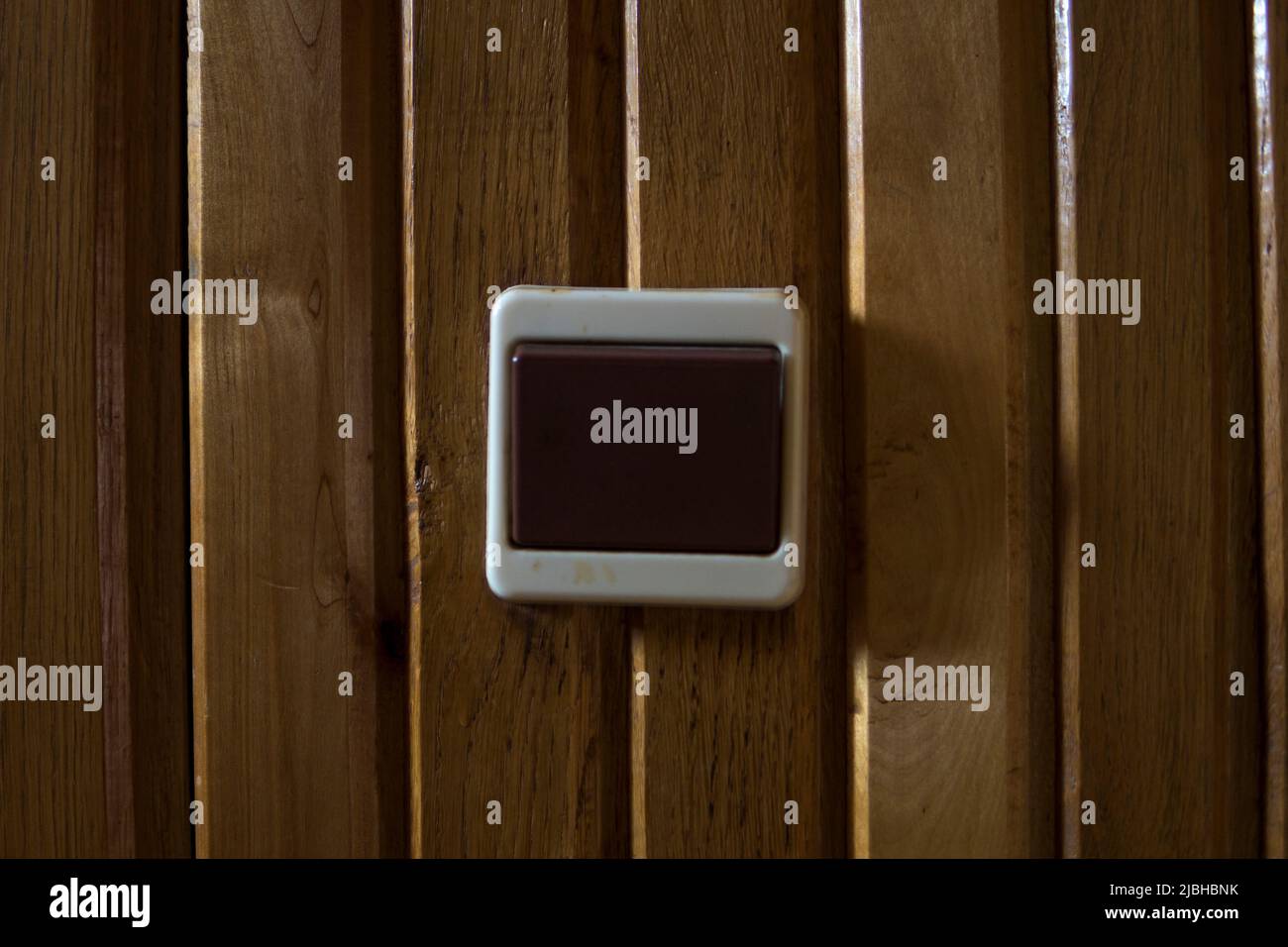 old vintage switch on a wall from woodden panels Stock Photo - Alamy