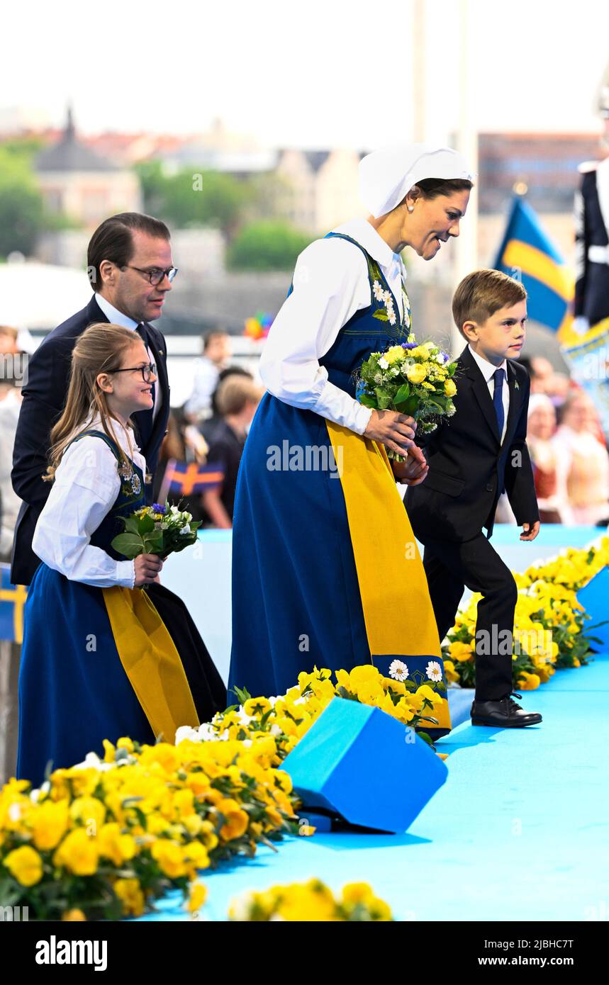 STOCKHOLM 20220606 Sweden's Crown Princess Victoria, Prince Oscar
