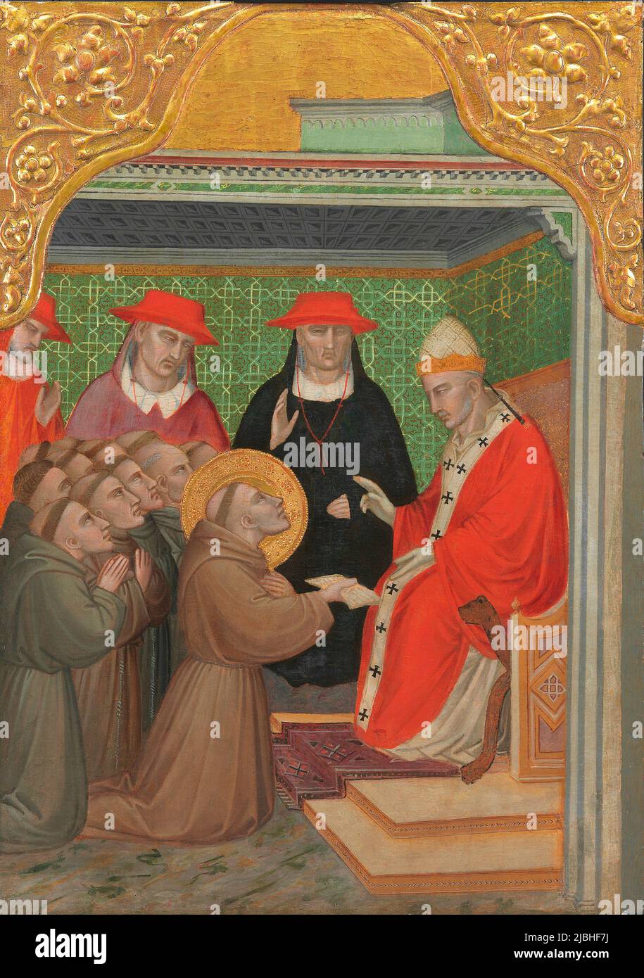 Saint Francis before the Pope (The Approval of the Franciscan Rule) Stock Photo