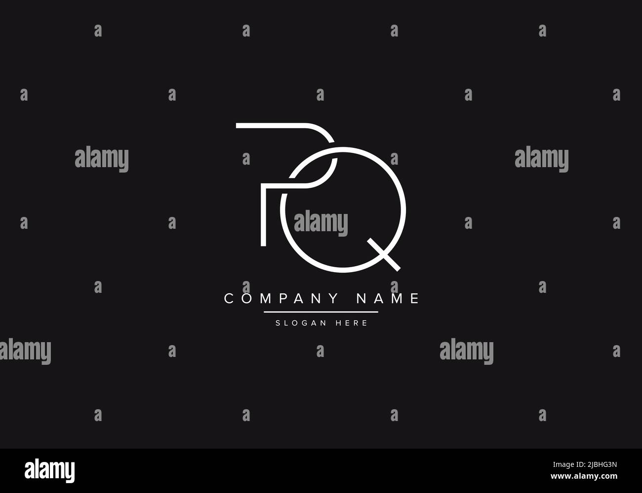 Initial PQ alphabet line art logo design of vector Stock Vector Image ...