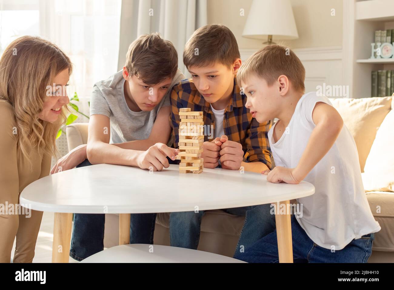 Two boys play board game hi-res stock photography and images - Alamy