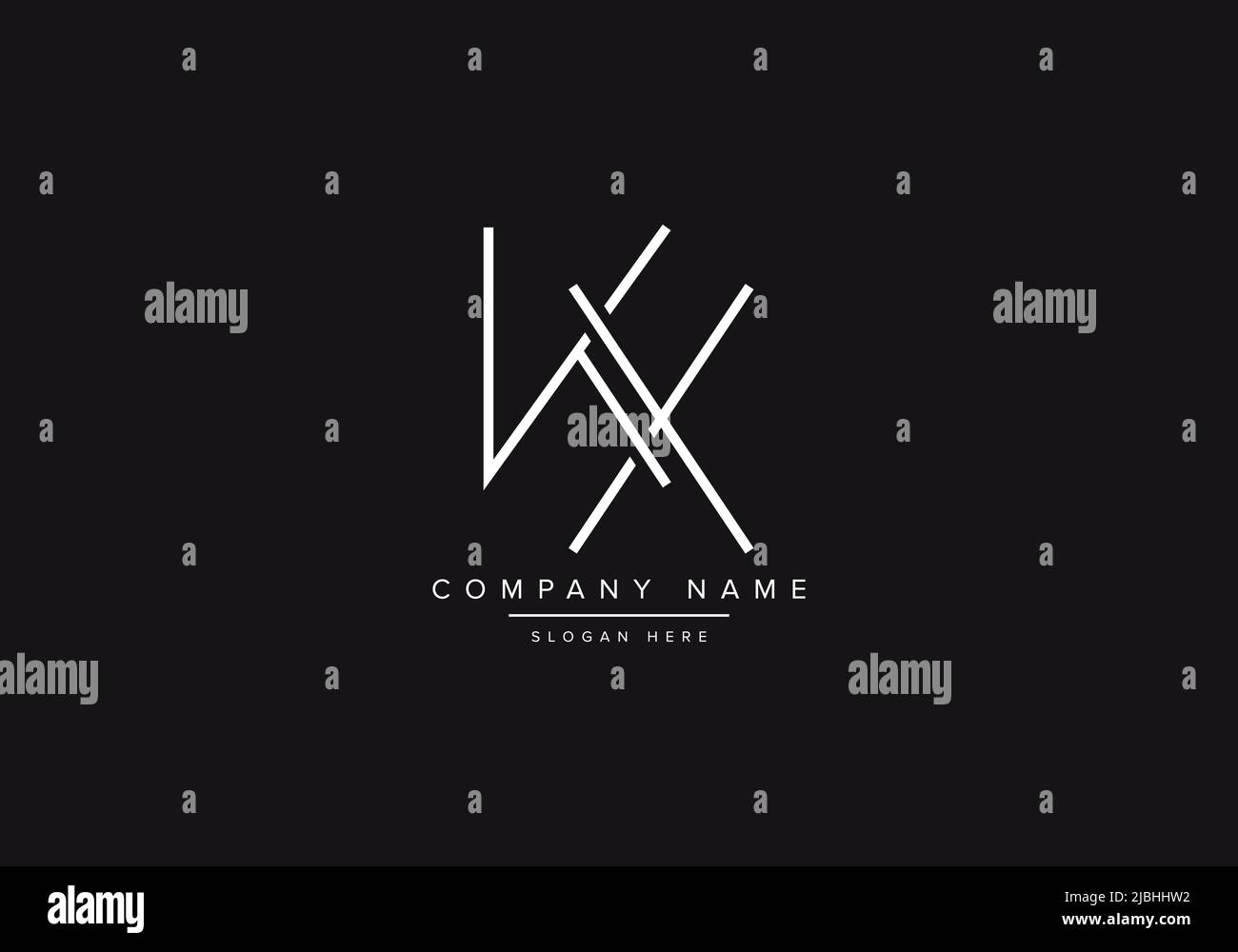 Abstract alphabet letter Logo icon KX Stock Vector