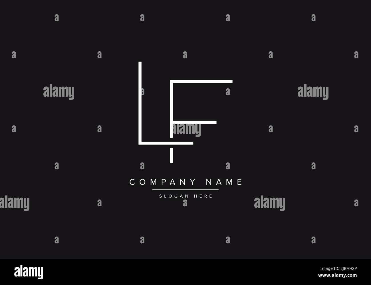 Abstract alphabet letter Logo icon LF Stock Vector