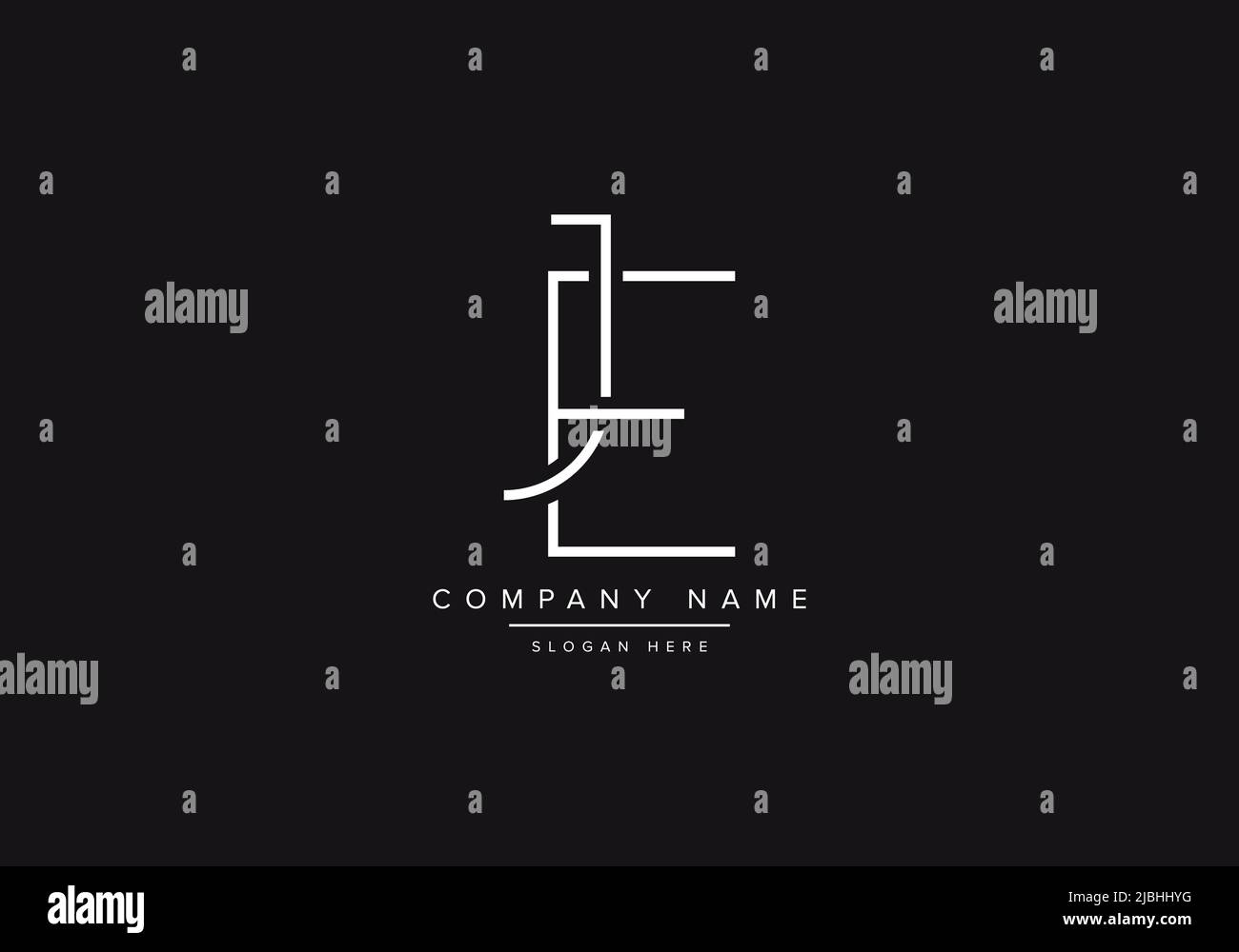 Abstract alphabet letter Logo icon JE Stock Vector