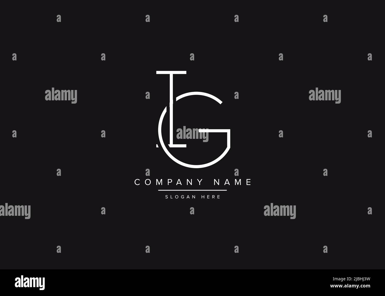 Abstract alphabet letter Logo icon IG Stock Vector