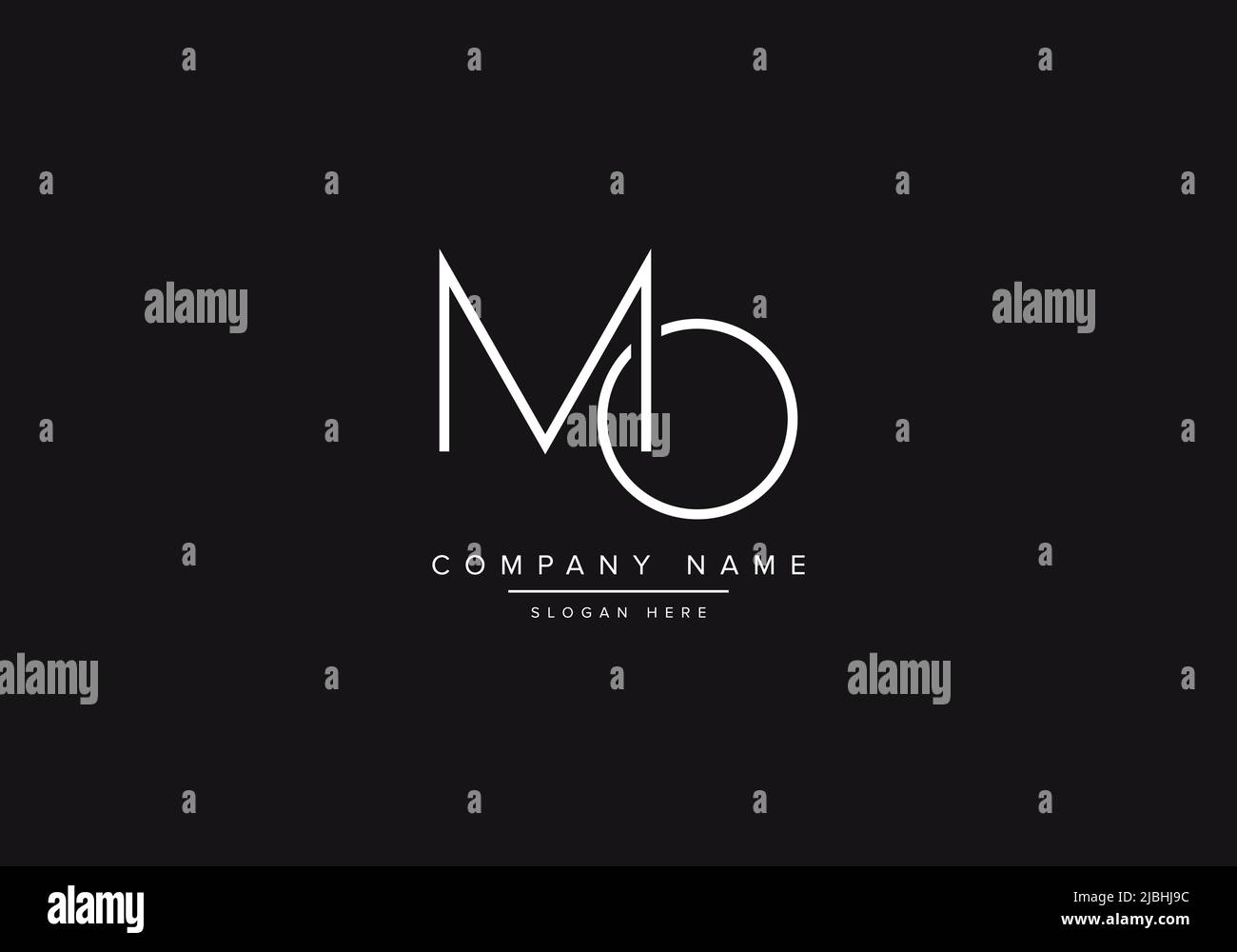 Initials alphabet letters MO monogram logo Stock Vector