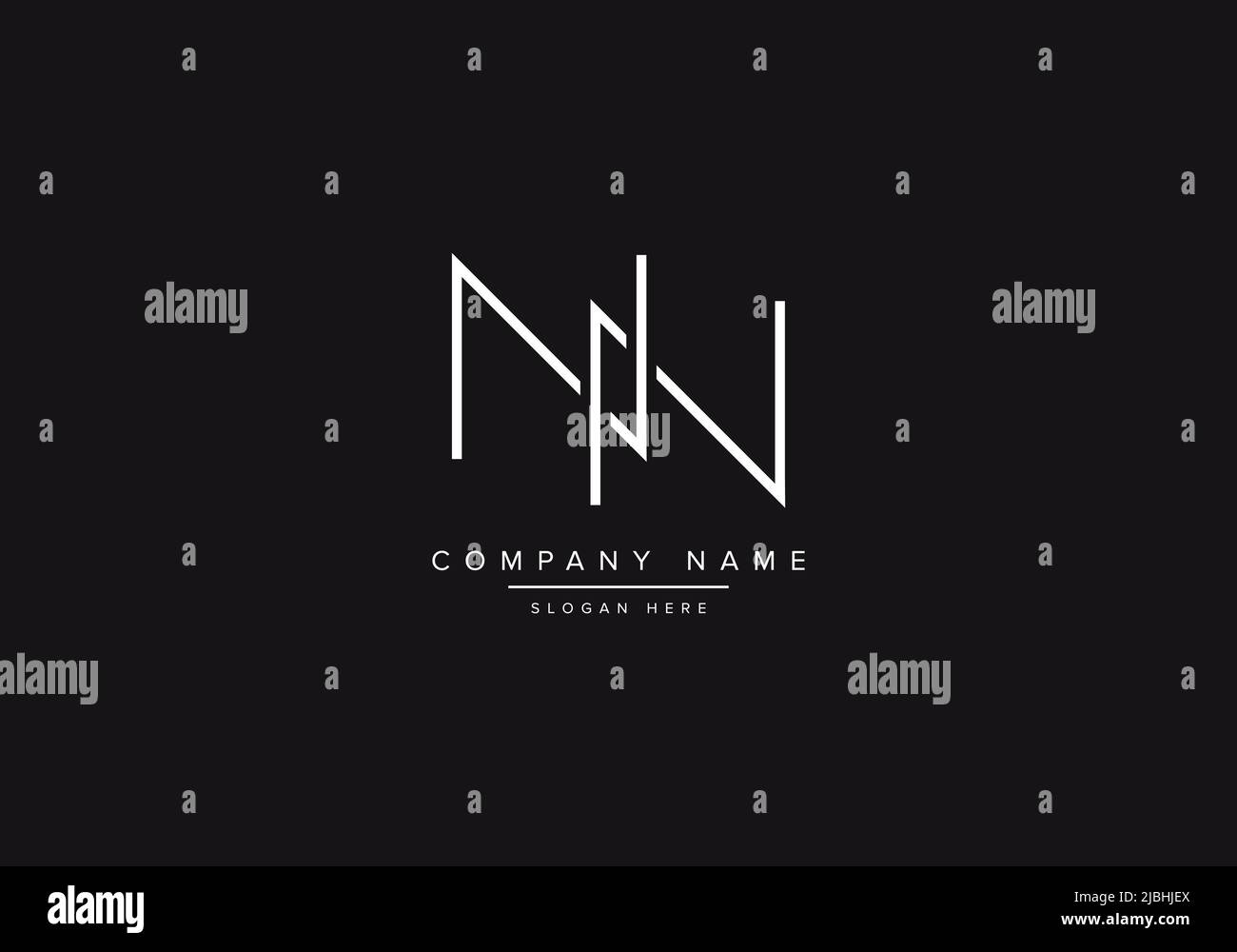 Initials alphabet letters NN monogram logo Stock Vector