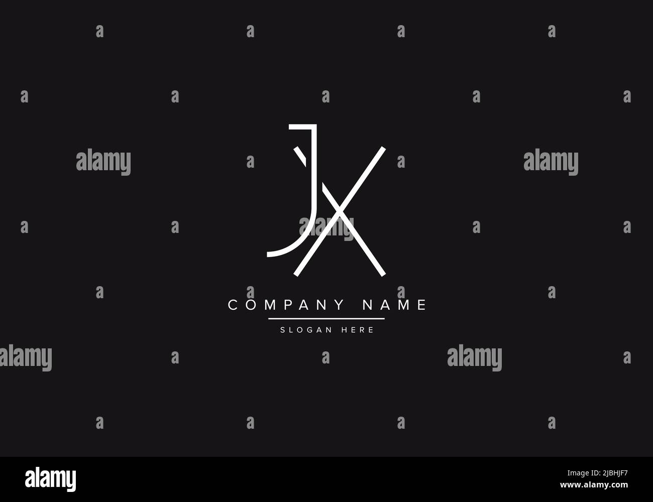 Initials alphabet letters JX monogram logo Stock Vector