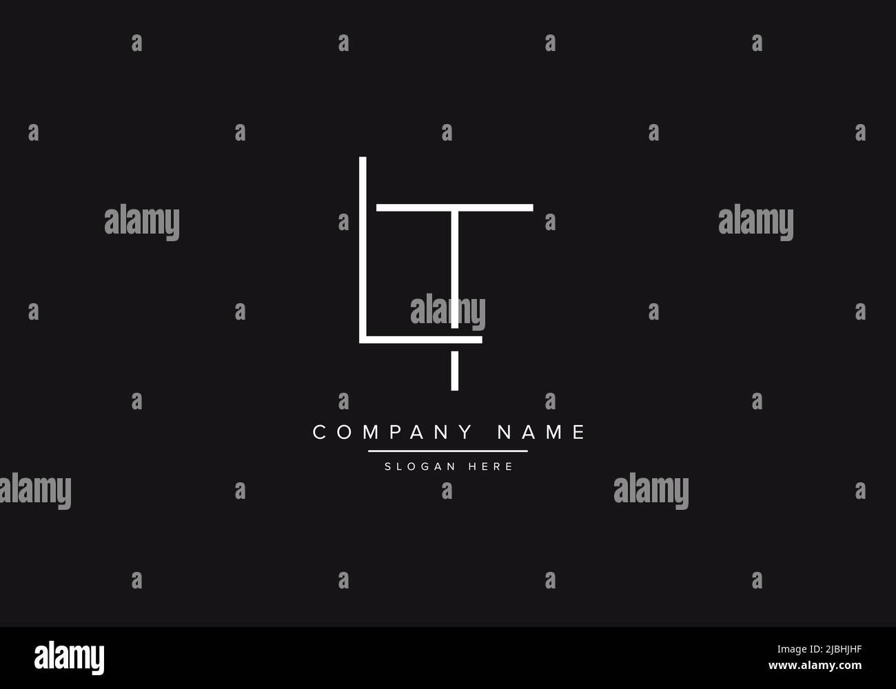 Initials alphabet letters LT monogram logo Stock Vector