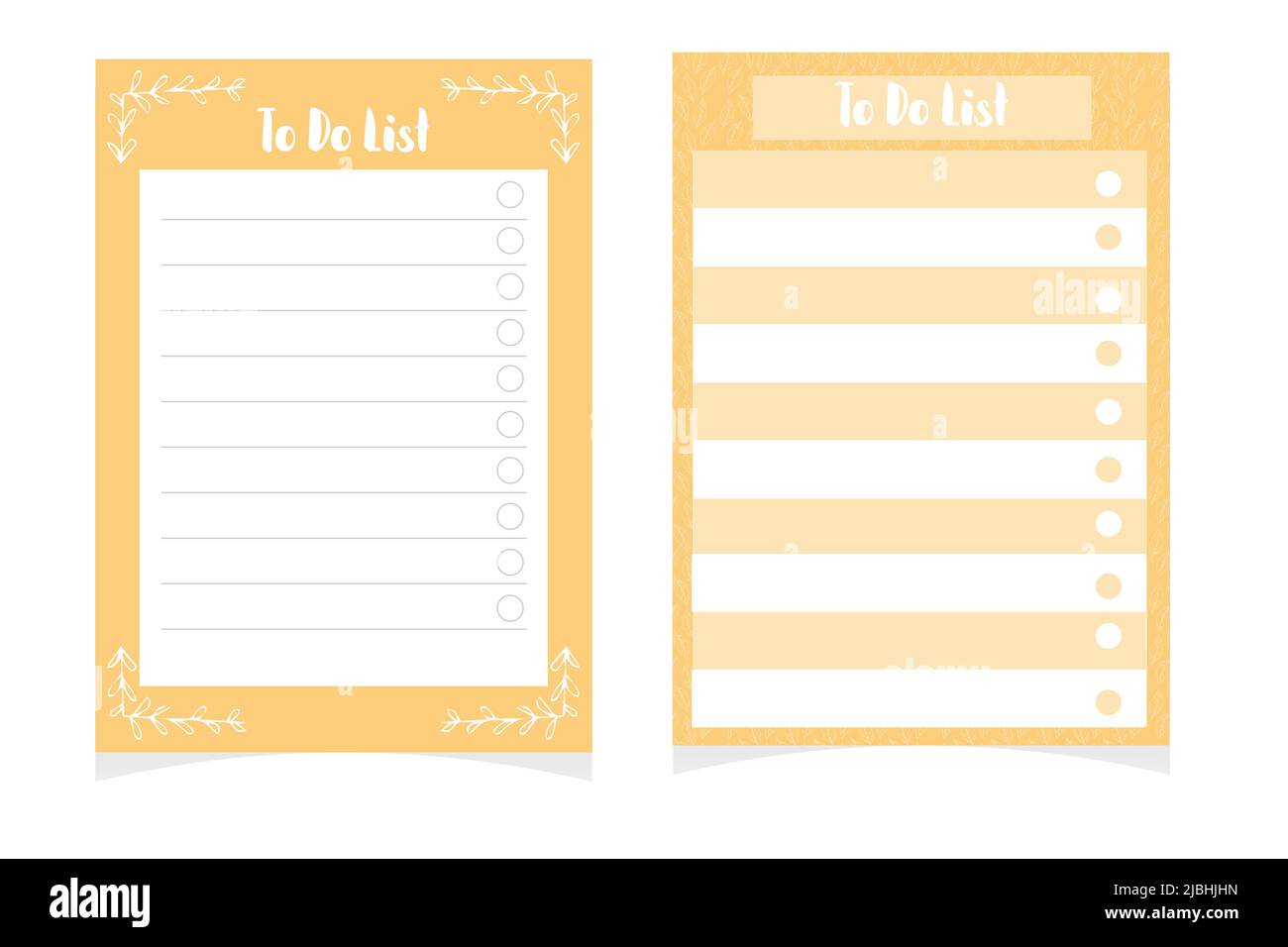 Set of planners template, checklist, daily schedule isolated on white  background, printable collection with doodle decoration elements. Vector  illustration Stock Vector Image & Art - Alamy