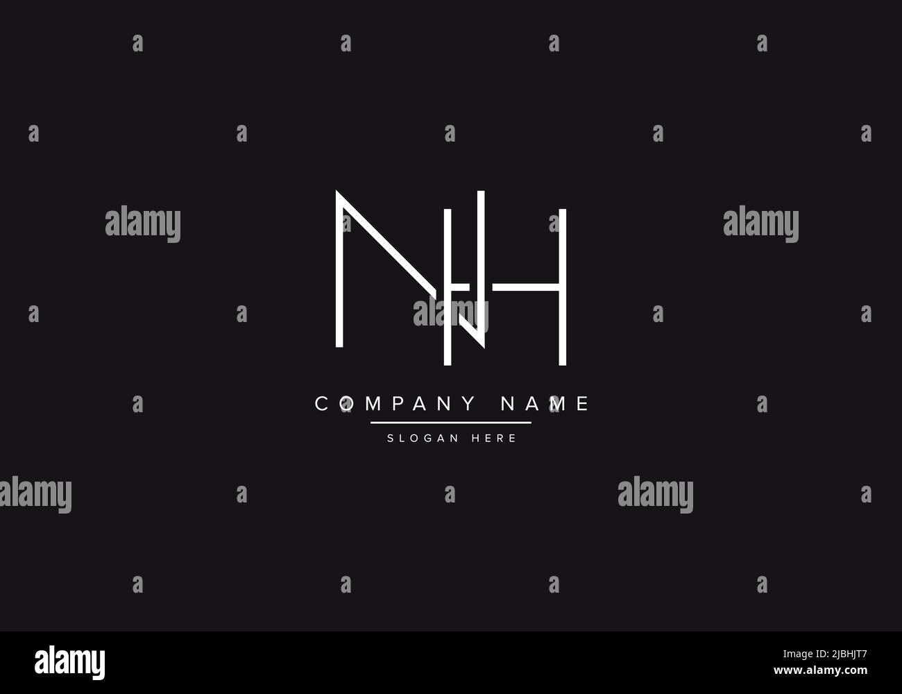 Alphabet letter icon logo NH or HN Stock Vector Image & Art - Alamy