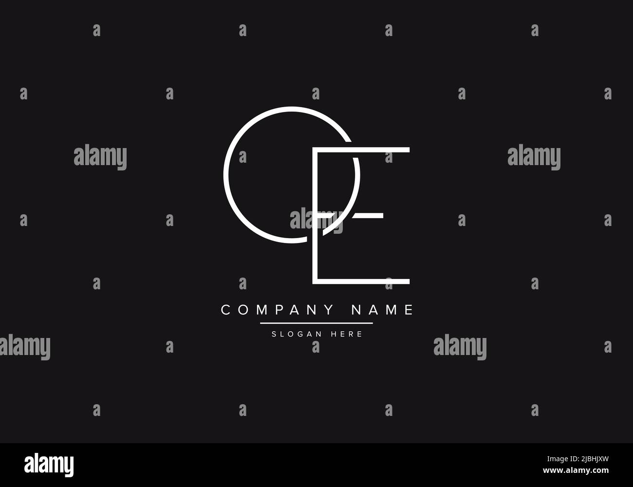 Alphabet letter icon logo OE or EO Stock Vector
