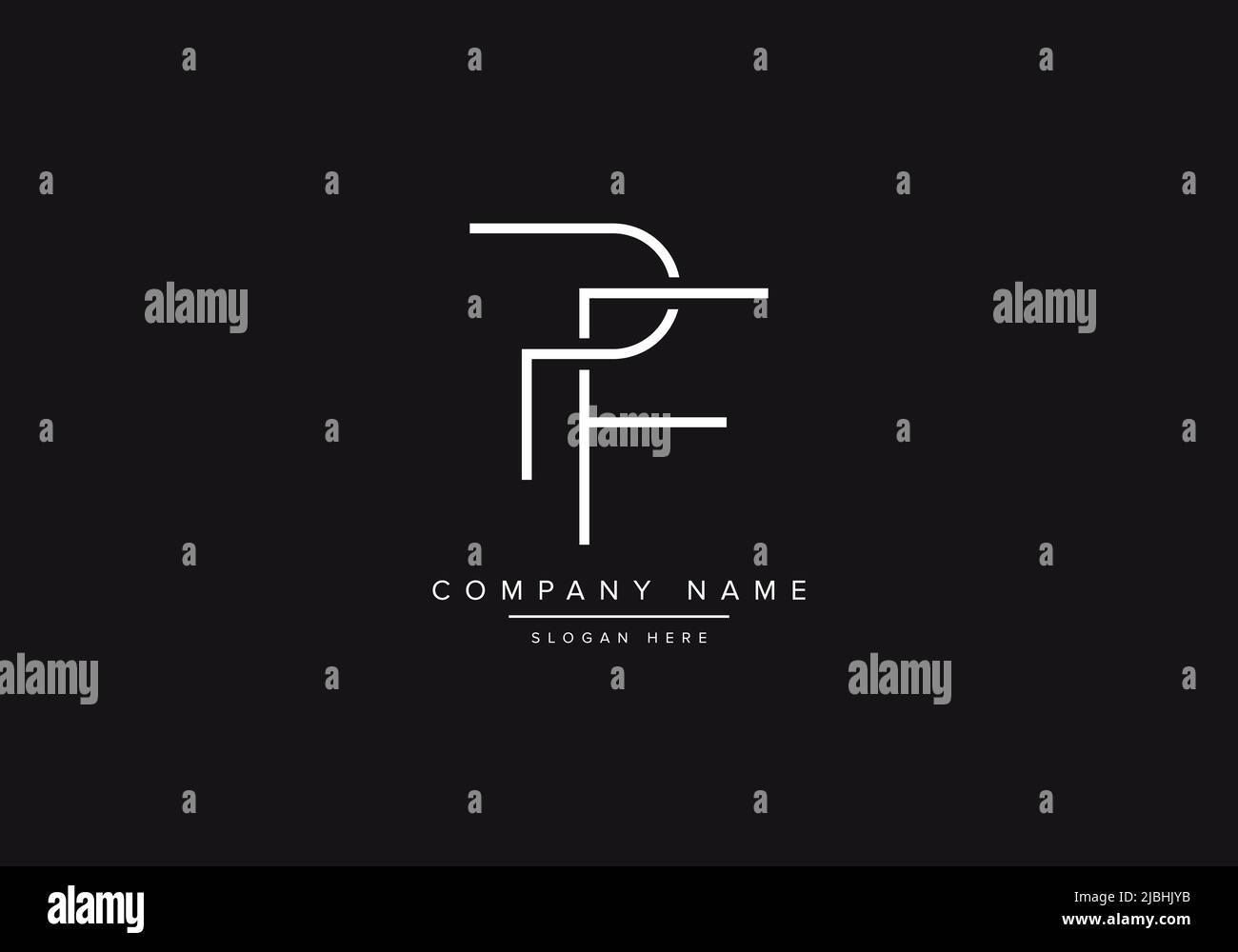 Alphabet letter icon logo PD or DP Stock Vector