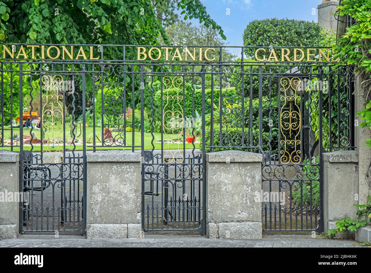 The entrance to the National Botanic Gardens in Glasnevin, Dublin, Ireland. Stock Photo