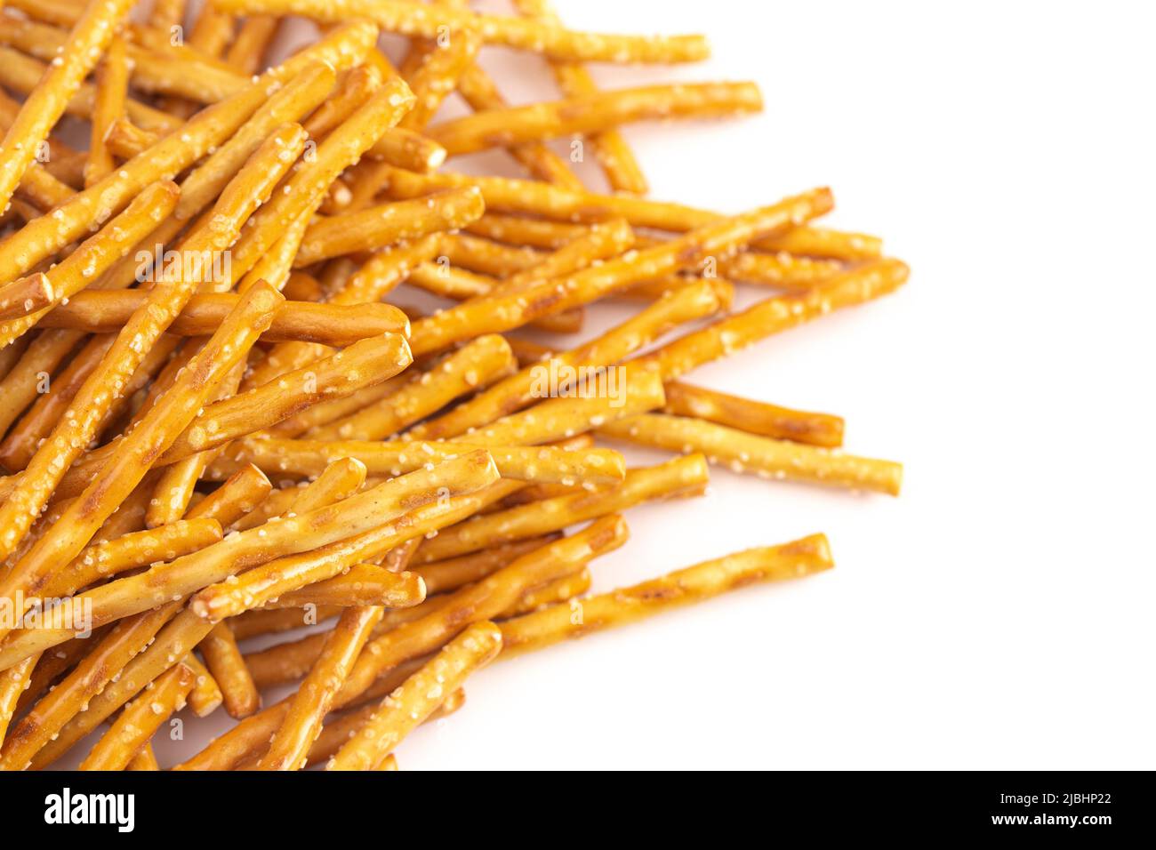 Pile of Extra Thin Salted Stick Pretzels Stock Photo Alamy