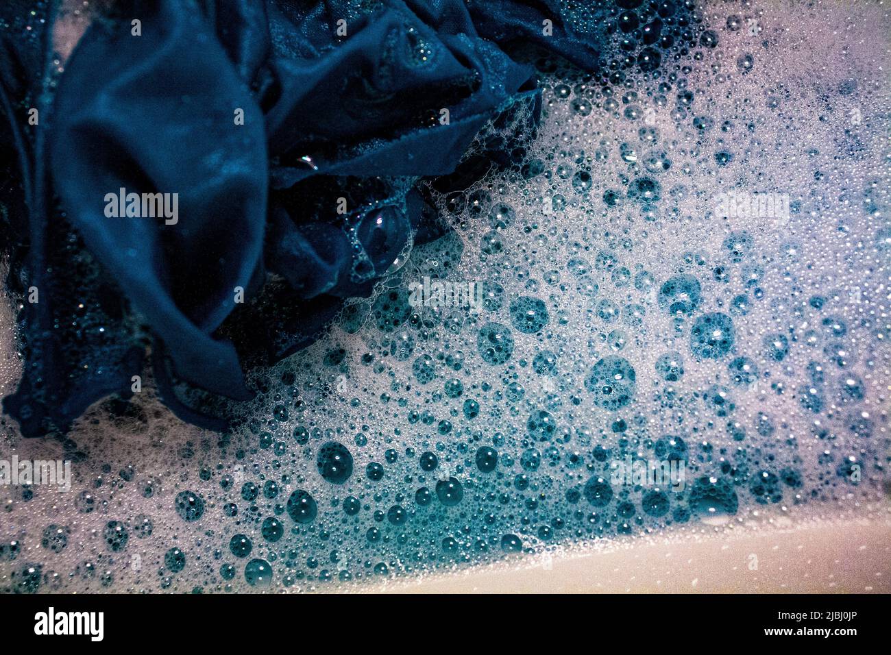 Fabric, Dye, Water and Bubbles Stock Photo Alamy